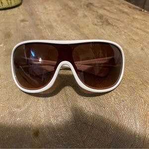 Oakley White and Brown Sunglasses